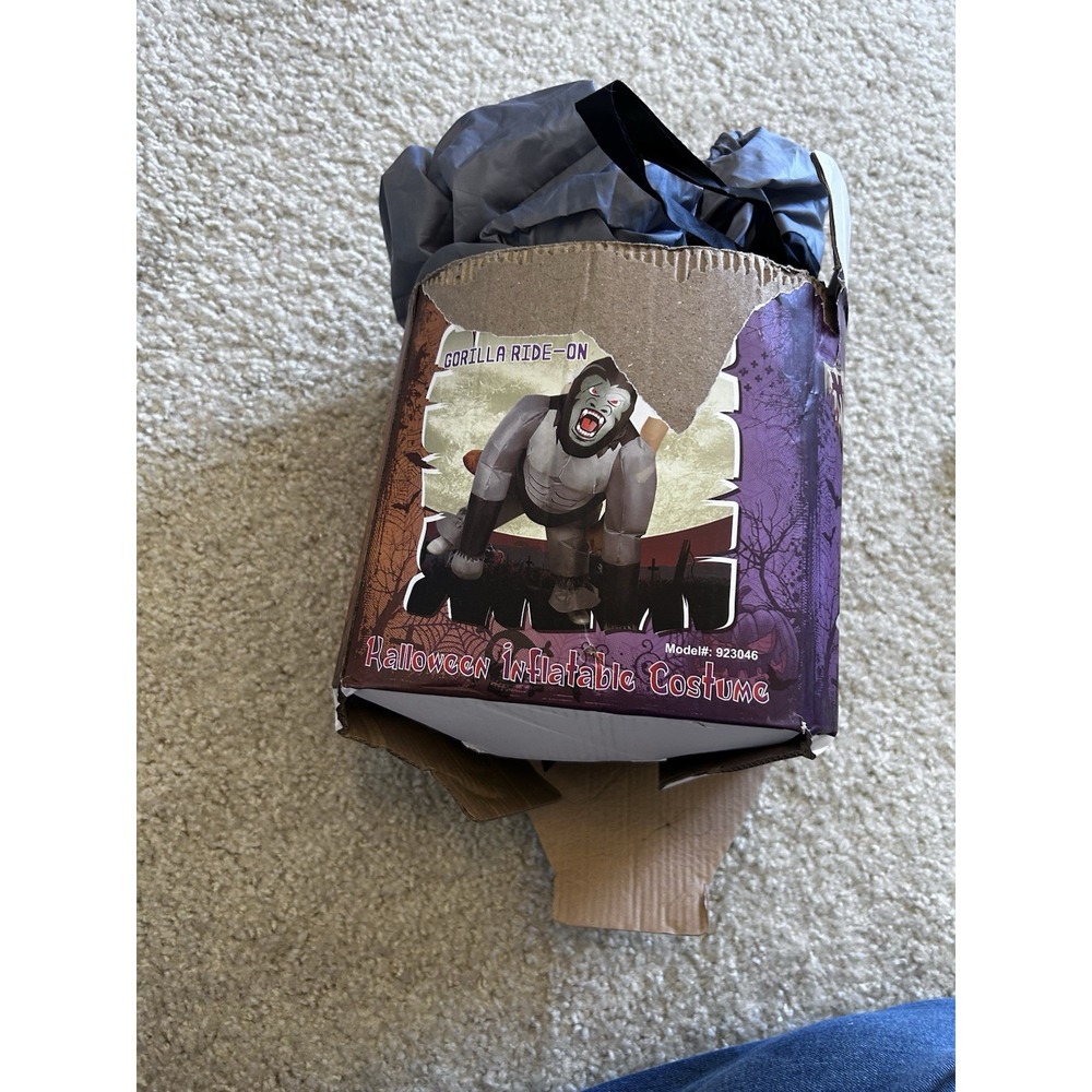 Gorilla Ride In Inflatable Halloween Costume Adult One Size - Picture 2 of 4